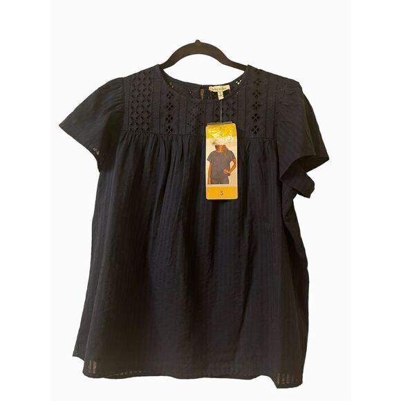 Ella Moss Mood Indigo top sz Small NWT - Picture 1 of 4